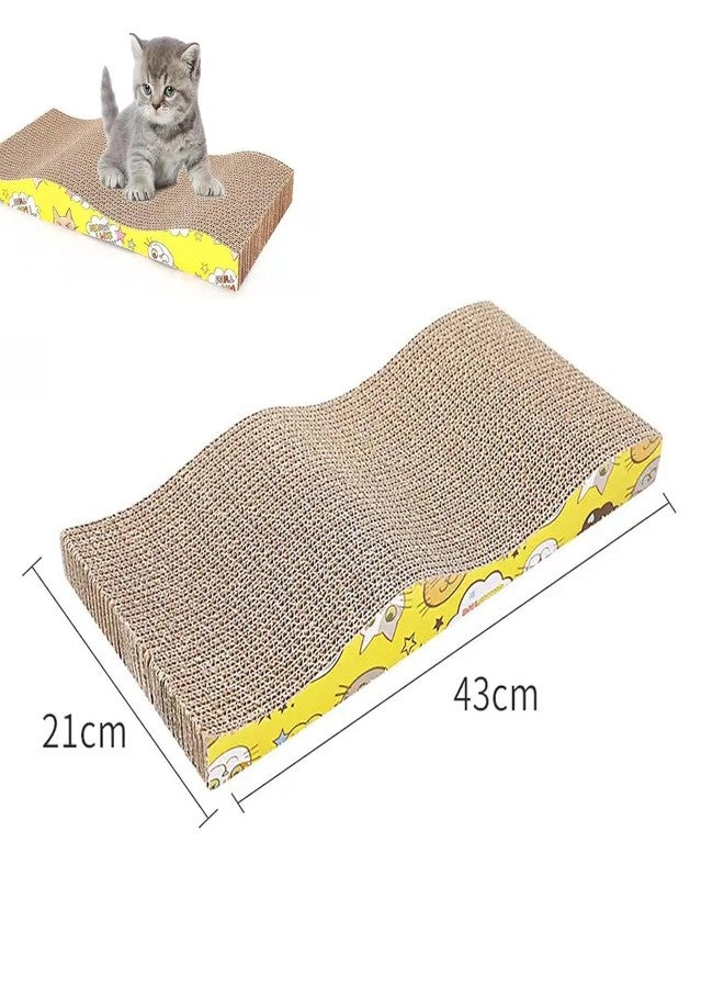 KittuPet Wave Reversible Cat Scratcher Cat Scratcher, XL Cat Scratching Post Suitable for All Type of Kitten, Large Size (Pack of 1) - Image 2